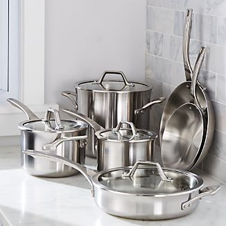 Calphalon ® Signature Stainless Steel 10-Piece Cookware Set with Double Bonus
