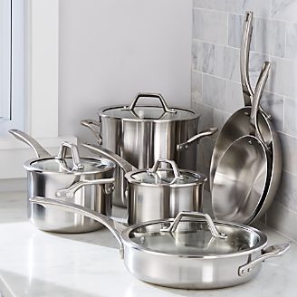 Calphalon ® Signature Stainless Steel 10-Piece Cookware Set with Double Bonus