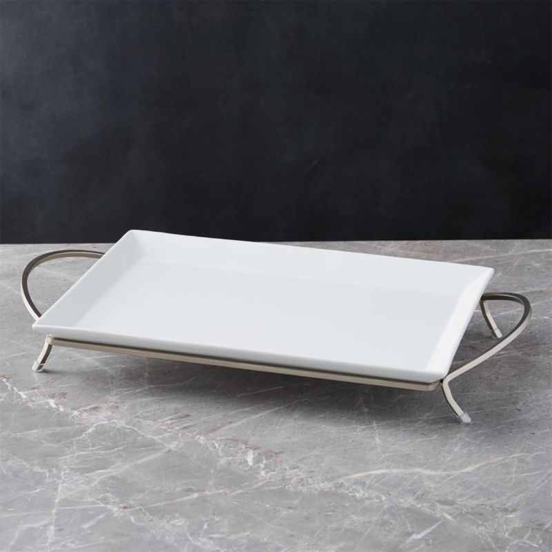 long rectangular serving platter