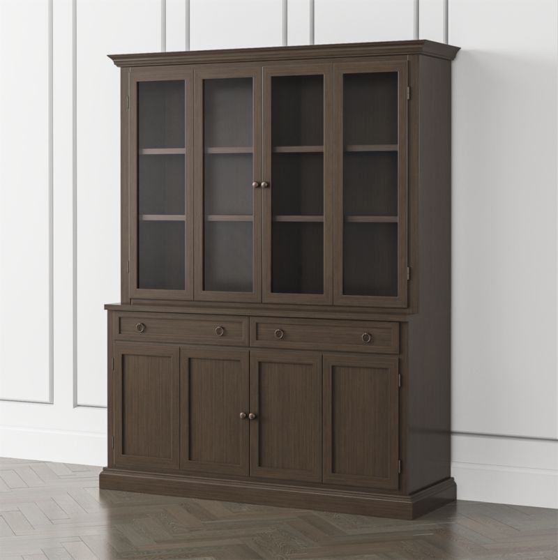 Cameo Indigo 2 Piece Entertainment Center With Wood And Glass