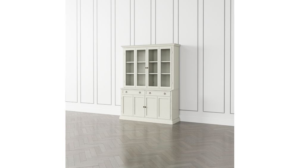 Cameo Vamelie 2-Piece Entertainment Center with Wood and Glass Doors ...