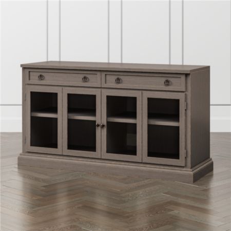 Cameo 62 Grigio Modular Media Console With Glass Doors Reviews