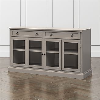 Tv Stands Media Consoles Cabinets Crate And Barrel Cameo Pinot Grigio 62 Modular Media Console With Gl Doors