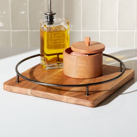Carmo Acacia Countertop Tray Reviews Crate And Barrel Canada