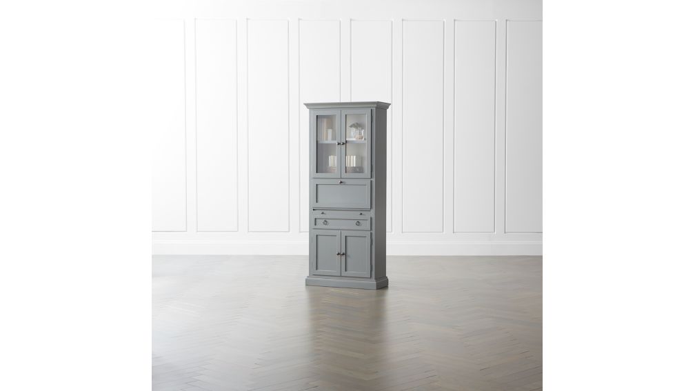 Cameo Grey Secretary Desk + Reviews Crate and Barrel