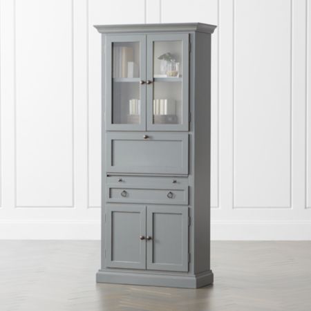 Cameo Grey Secretary Desk Crate And Barrel