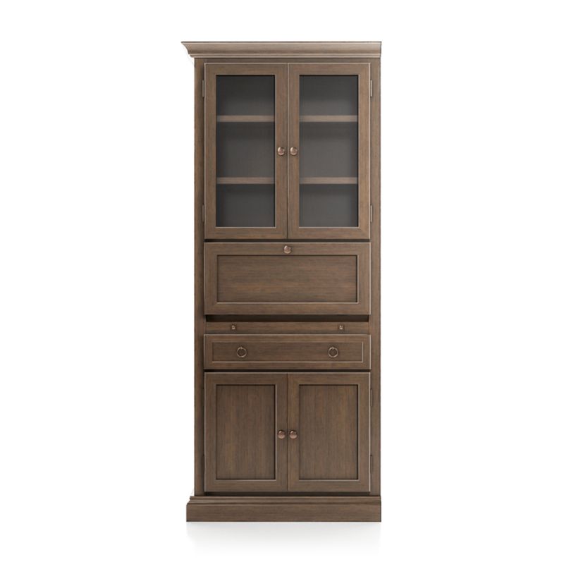 Cameo Pinot Lancaster Left Secretary Desk Crate and Barrel