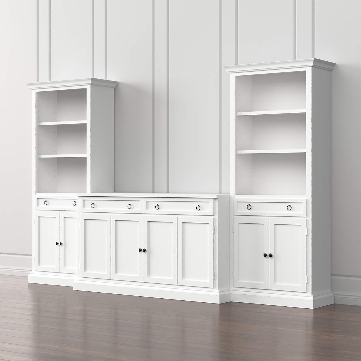 Cameo 3Piece Modular White Media Entertainment Center with Storage