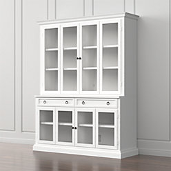 Cameo 2 Piece White Gl Door Wall Unit Reviews Crate And Barrel Cameo 2 Piece Modular White Gl Door Wall Unit