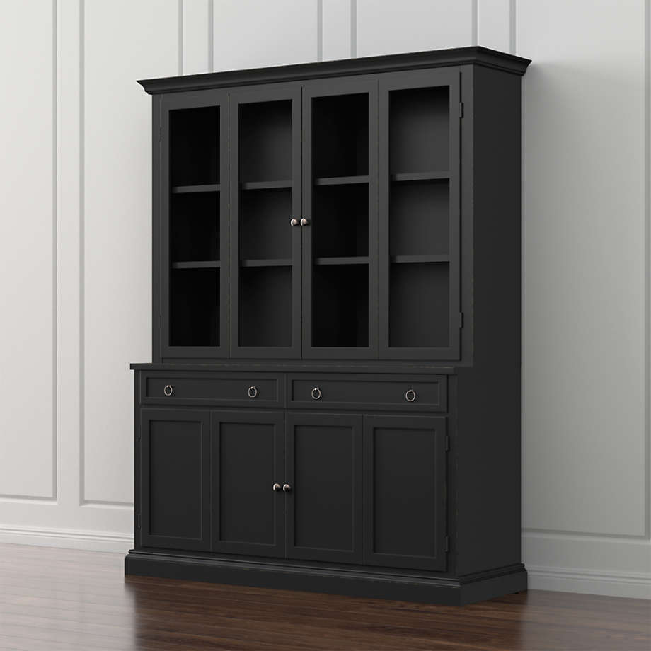 Cameo 2-Piece Bruno Black Glass Door Wall Unit + Reviews ...