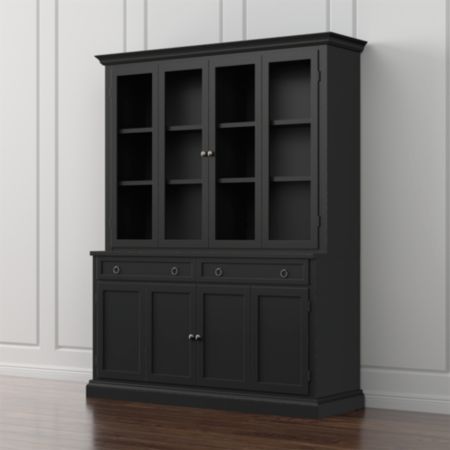 Cameo 2 Piece Bruno Black Glass Door Wall Unit Reviews Crate