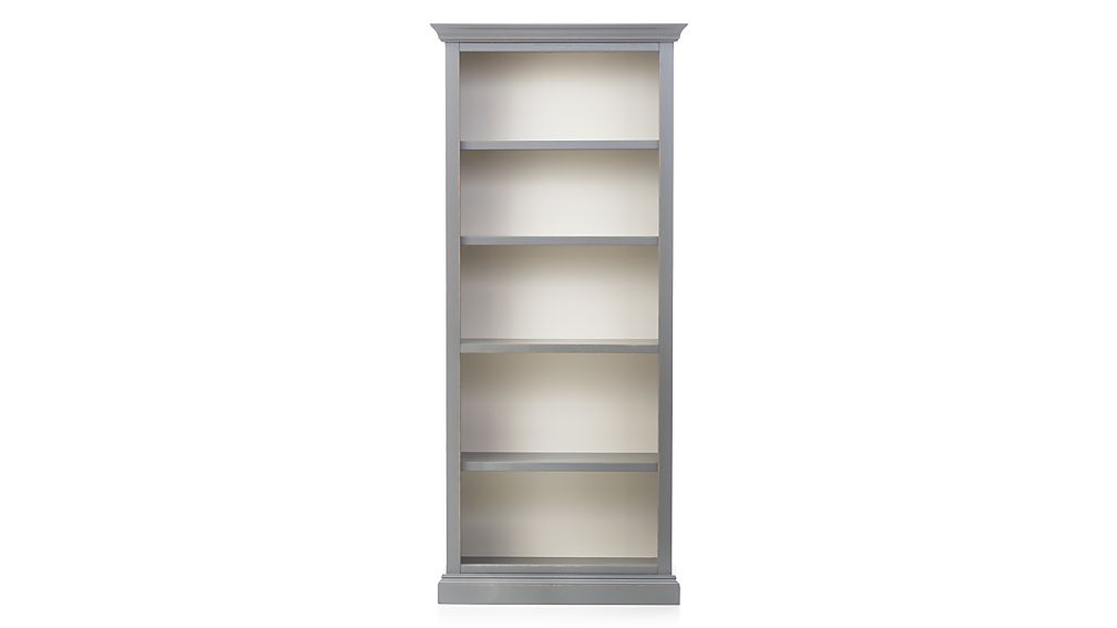 Cameo Grey Open Bookcase Crate and Barrel