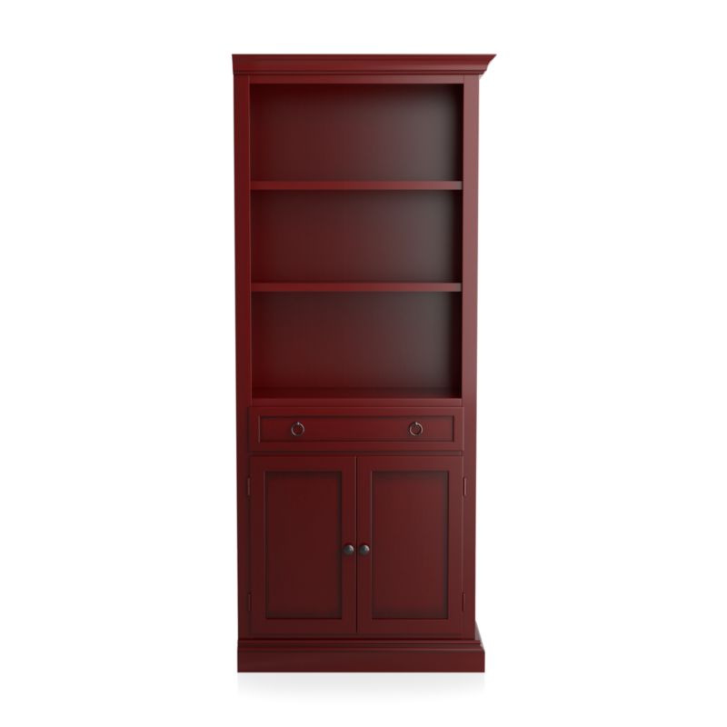 Cameo Red Right Storage Bookcase Crate and Barrel