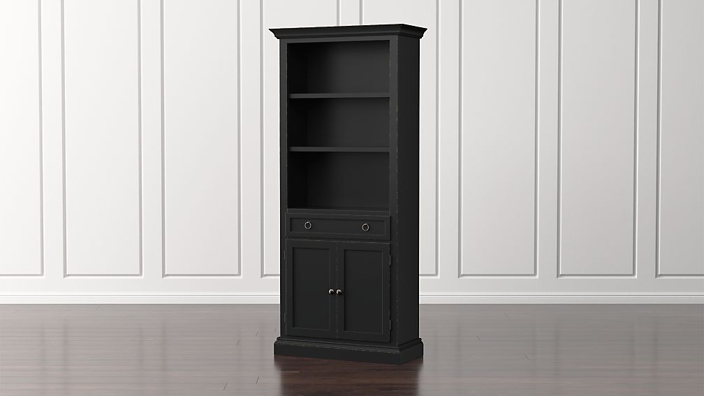 Cameo Bruno Black Storage Bookcase Crate And Barrel Cameo Bruno Black Storage Bookcase