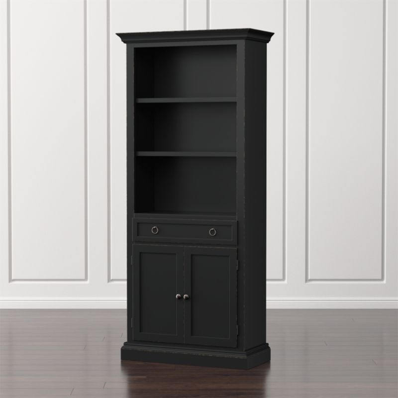 Cameo Bruno Black Storage Bookcase Reviews Crate And Barrel