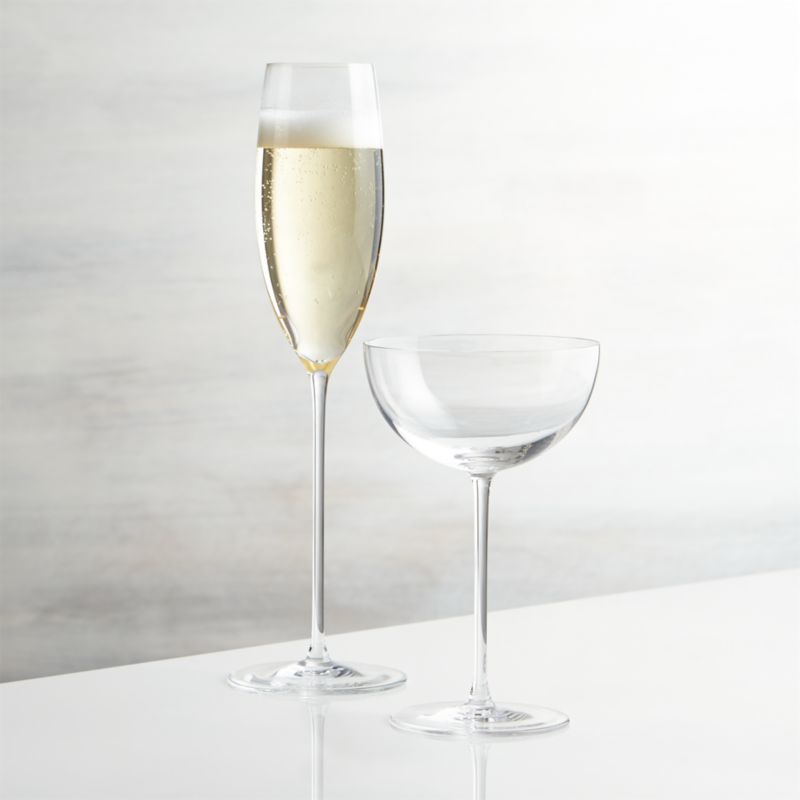 different champagne glasses