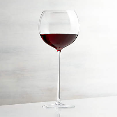Camille 23 Oz. Long Stem Wine Glass - Red + Reviews | Crate and Barrel