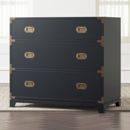 Kids Navy Campaign 3 Drawer Dresser Crate And Barrel