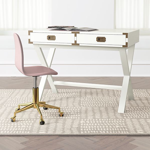 Kids White Campaign Desk Reviews Crate And Barrel