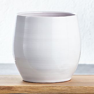 White Planters Crate And Barrel Campana Large White Planter