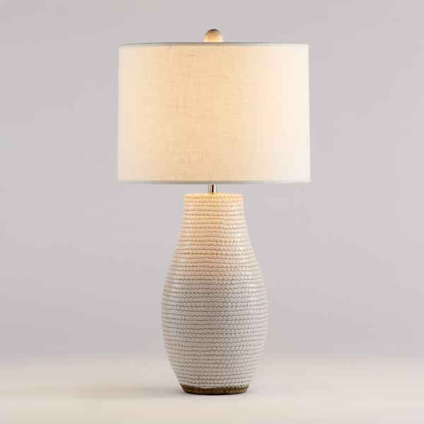 Cane White Ceramic Table Lamp 29