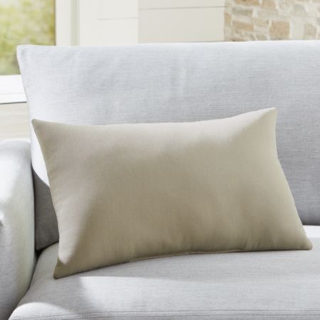 Sunbrella Canvas Stone Outdoor Lumbar Pillow Reviews Crate And