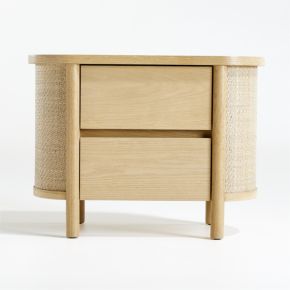 Image of Canyon 27" Natural Wood 2-Drawer Kids Nightstand by Leanne Ford