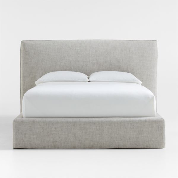 Capri Earth Slipcovered Queen Bed
