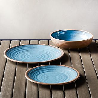 Caprice Blue Melamine Dinnerware