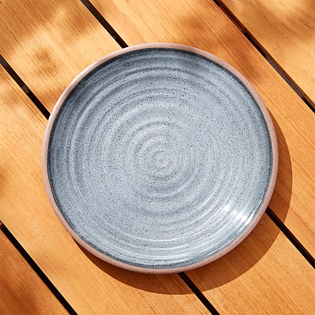 Caprice Grey Melamine Dinner Plate Crate and Barrel