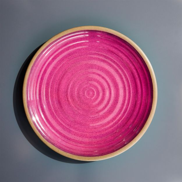 pink melamine dinner caprice plate crate barrel