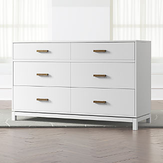 Kids Parke White 6 Drawer Dresser Reviews Crate And Barrel