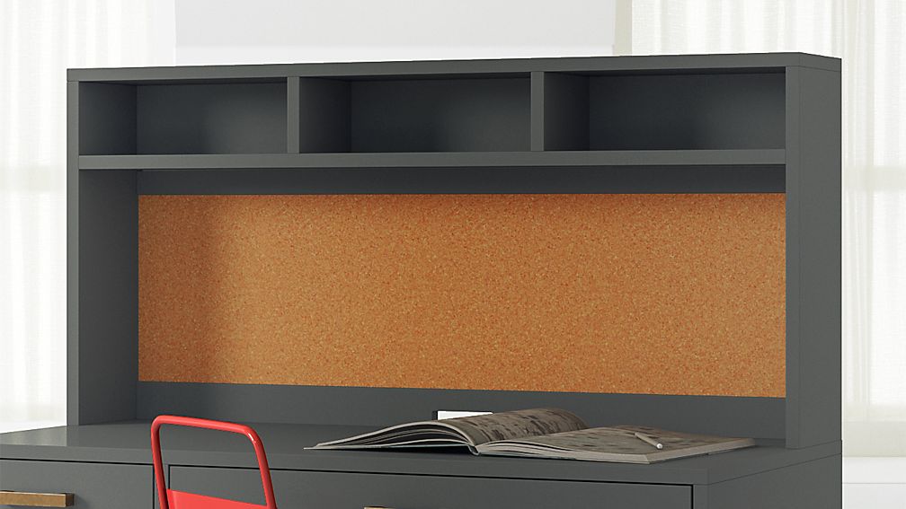 Kids Cargo Dark Grey Desk And Hutch