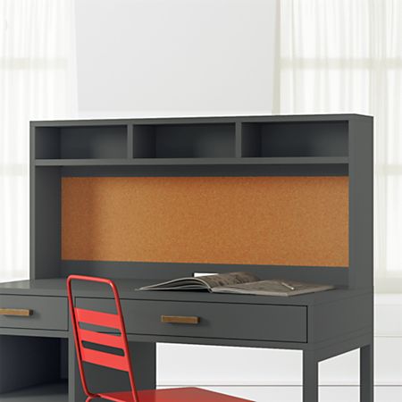 Kids Parke Charcoal Desk Hutch Reviews Crate And Barrel Canada