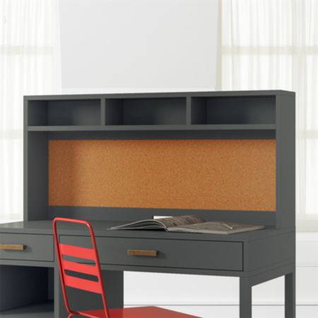 Kids Parke Charcoal Desk Hutch Reviews Crate And Barrel