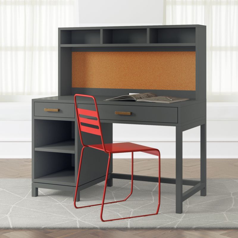 Kids Parke Charcoal Desk And Hutch Crate And Barrel