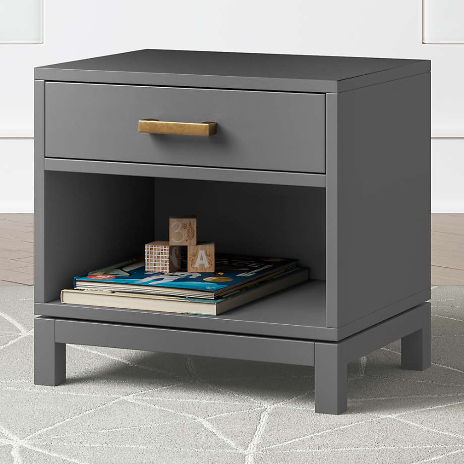 Kids Parke Charcoal Nightstand + Reviews Crate and Barrel Canada