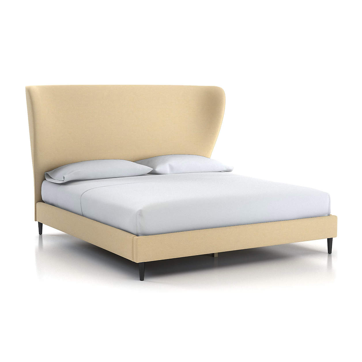 Carlie Wingback King Bed Chalk Crate and Barrel