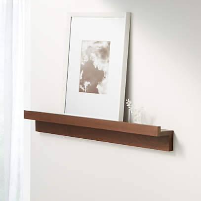 Carren 36 Floating Walnut Ledge Shelf With Lip Reviews Crate And Barrel - Wall Mounted Shelves With Lip Carren 36 Floating Walnut Ledge Shelf With Lip Reviews Crate And Barrel - Wall Mounted Shelves With Lip