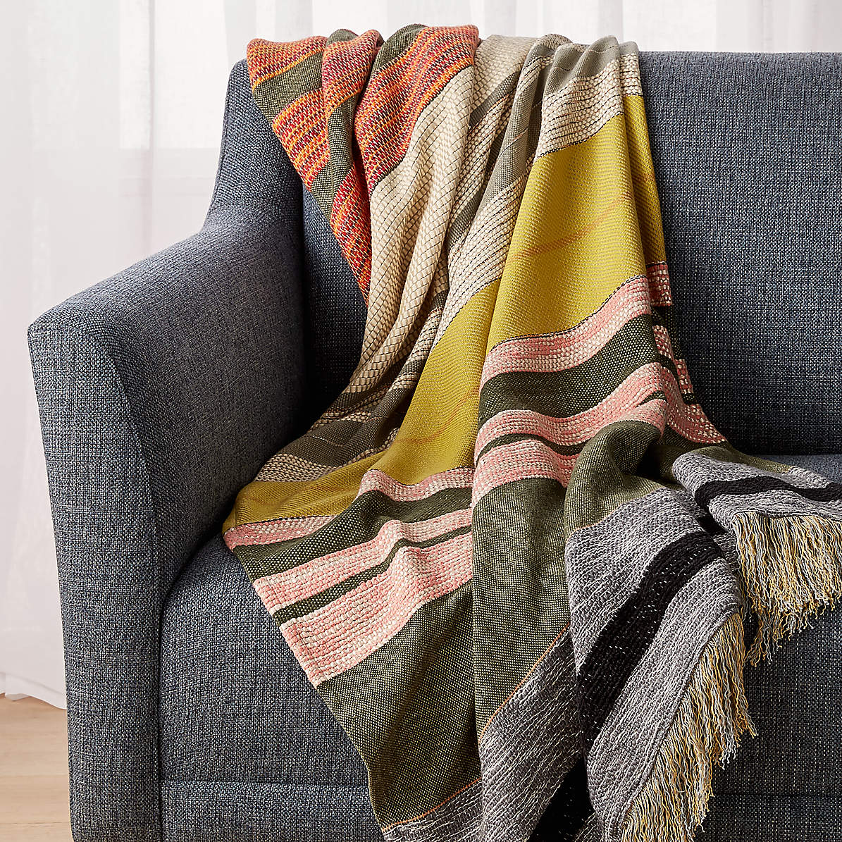 Carreno Multicolored Throw Reviews Crate And Barrel