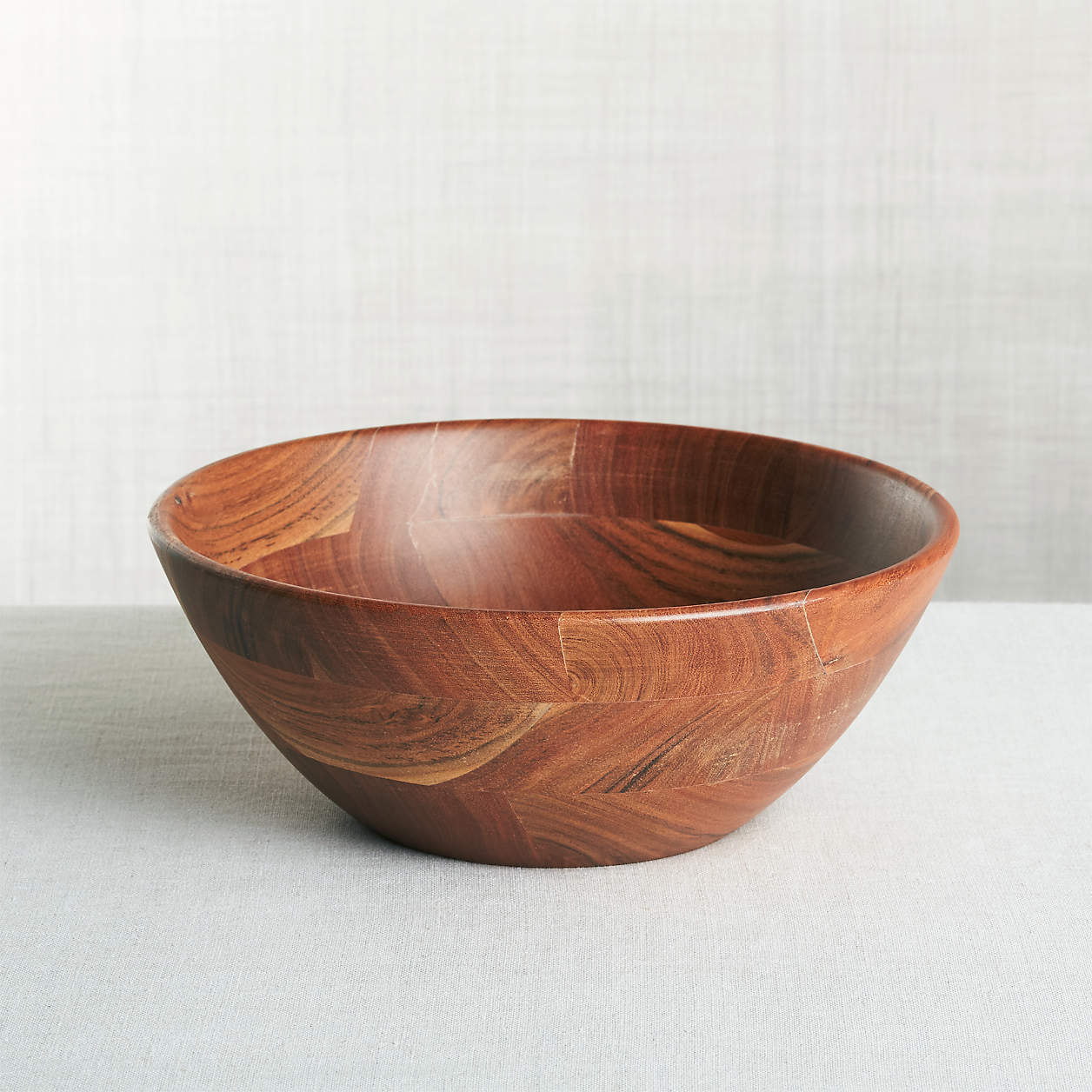 Carson Acacia Serving Bowl + Reviews Crate and Barrel
