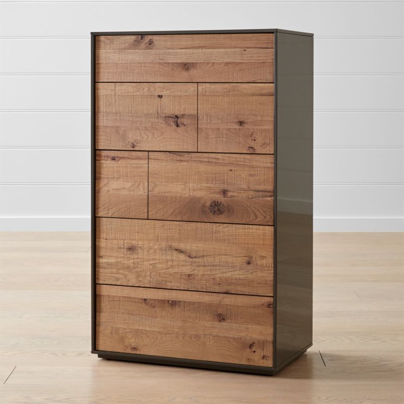 Cas 5 Drawer Modern Rustic Chest Crate And Barrel