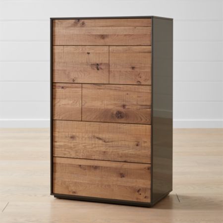 Cas 5 Drawer Modern Rustic Chest Crate And Barrel Canada