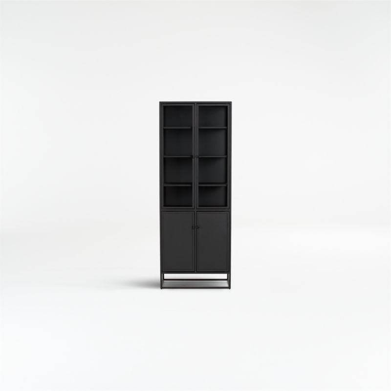 Casement Black Tall Cabinet | Crate and Barrel