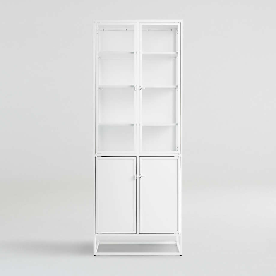 Casement White Tall Metal Crate and Barrel Canada