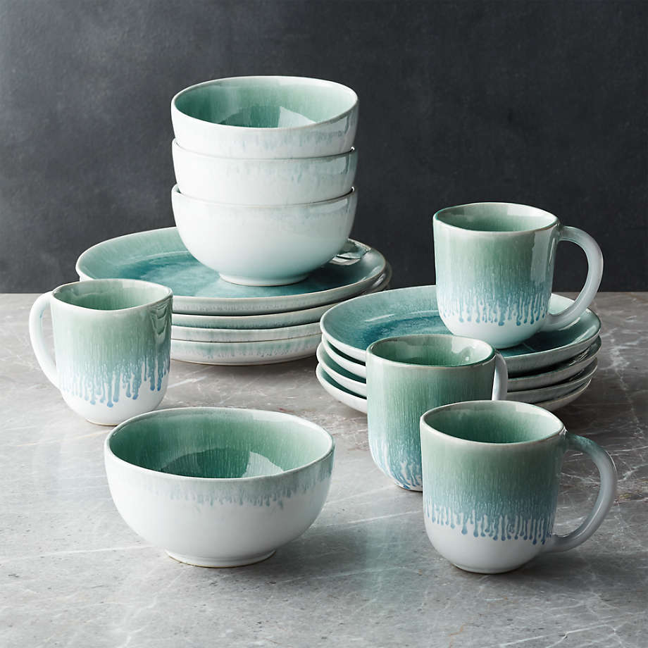 aqua dinner set