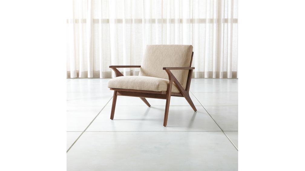 Cavett Wood Frame Chair + Reviews Crate and Barrel