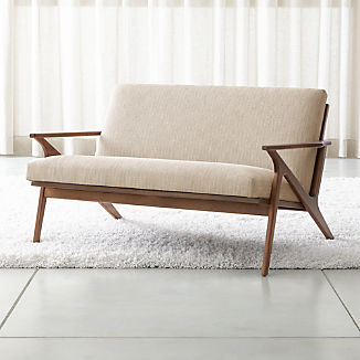 Cavett Wood Frame Loveseat