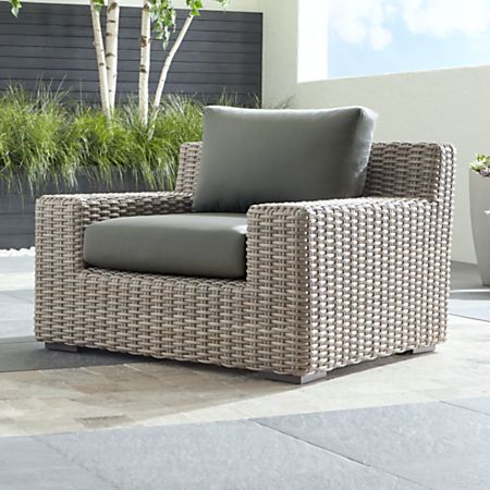 Cayman Outdoor Lounge Chair With Graphite Sunbrella Cushions