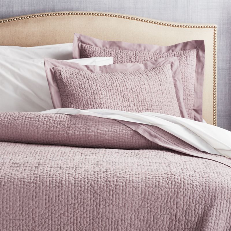 Celeste Lavender Solid Quilts And Pillow Shams Crate And Barrel